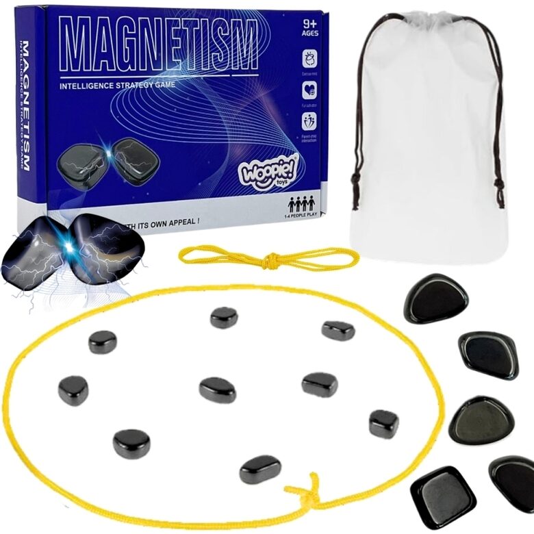 WOOPIE Magnetiniai Akmenukai su Virvele – Stalo Žaidimas 20 el. 🧲